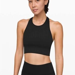 black lululemon ebb to train bra